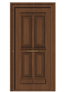 Classic aluminum door with CNC panel detailing
