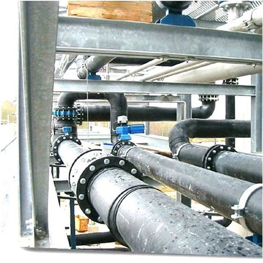 Insulated chilled water pipe routing