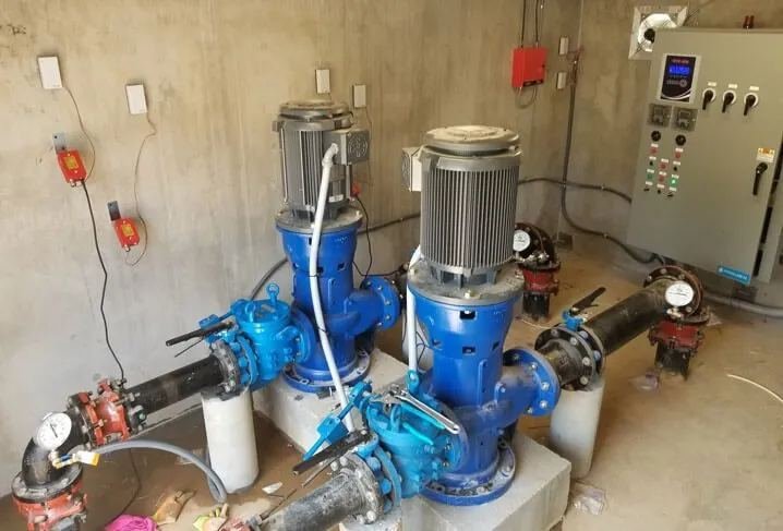 Booster pump station installation